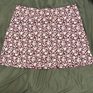 Purple floral skort
